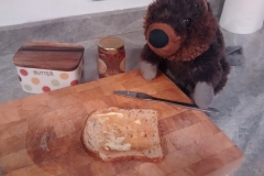 Horace eating his breakfast